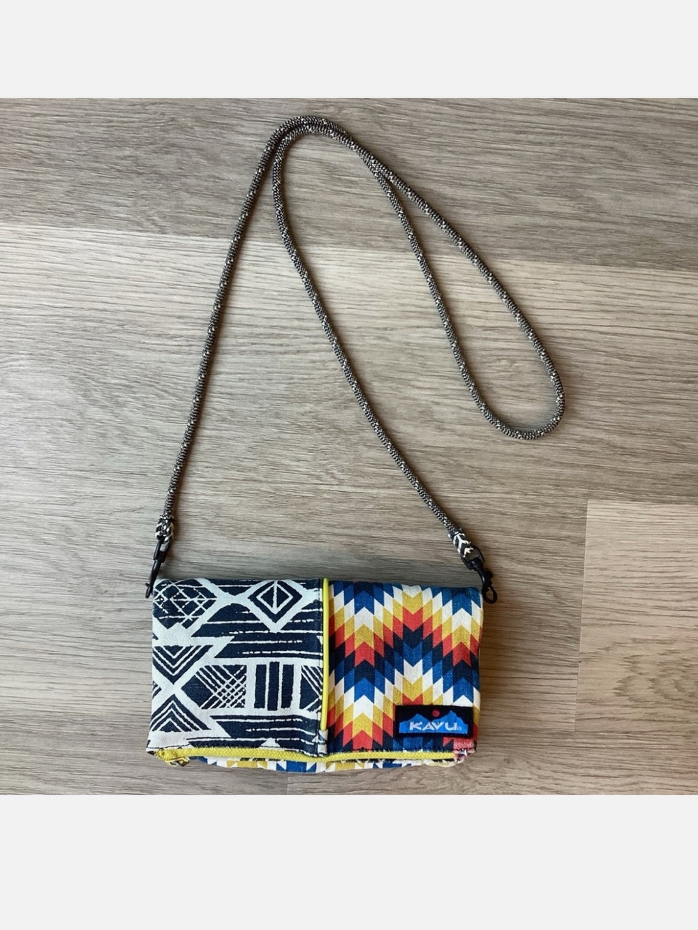 Kavu Multicolor Geometric & Aztec Crossbody Bag